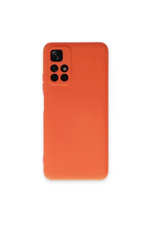 Xiaomi Redmi Note 11t Kılıf Nano İçi Kadife Silikon - Turuncu