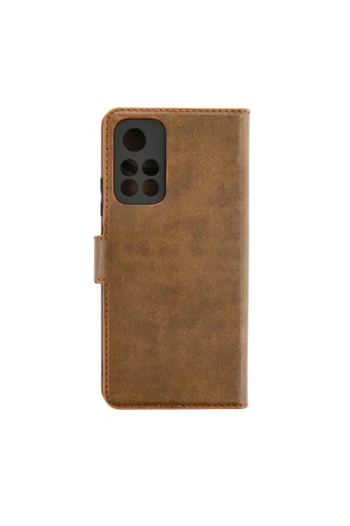 Xiaomi Redmi Note 11t Kılıf Trend S Plus Kapaklı Kılıf - Taba