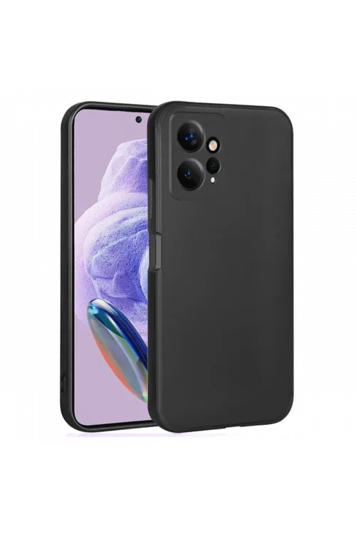 Xiaomi Redmi Note 12 4G Kılıf First Silikon - Siyah