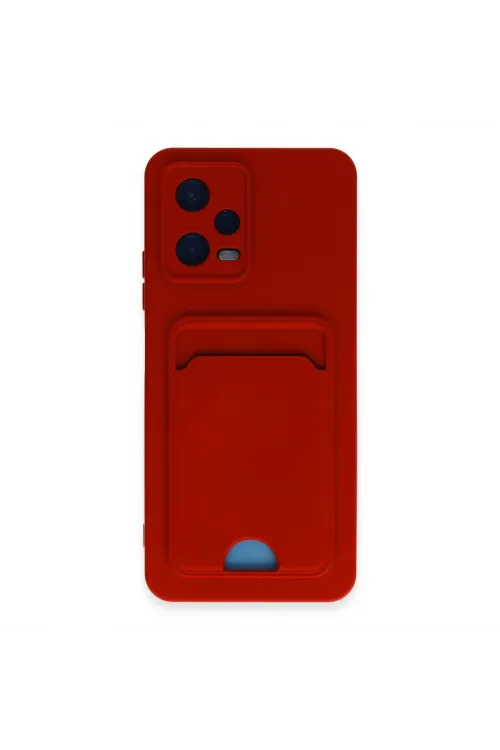 Xiaomi Redmi Note 12 4g Kılıf Kelvin Kartvizitli Silikon - Kırmızı