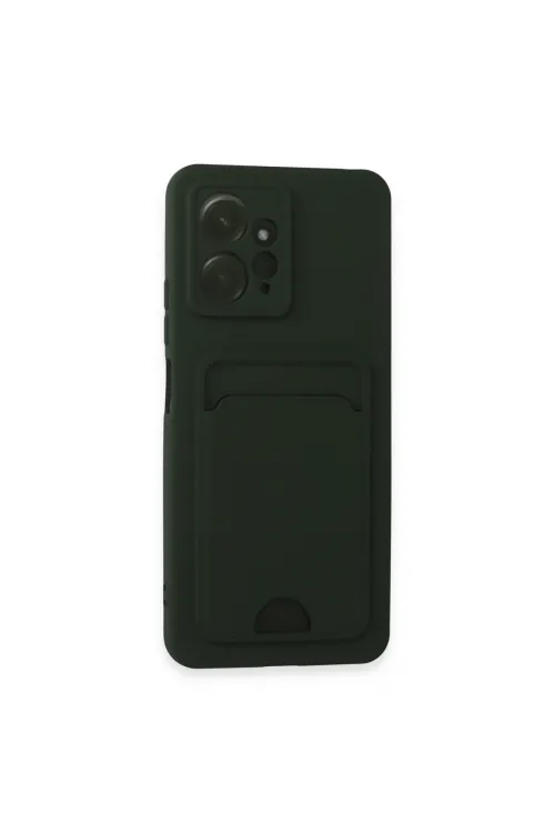Xiaomi Redmi Note 12 4g Kılıf Kelvin Kartvizitli Silikon - Koyu Yeşil