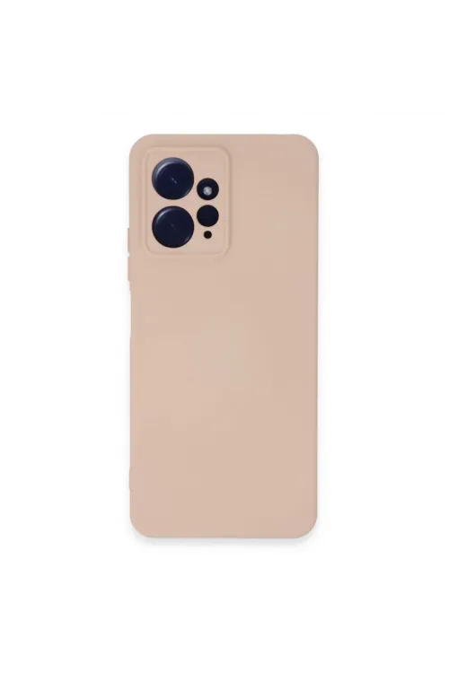 Xiaomi Redmi Note 12 4g Kılıf Nano İçi Kadife Silikon - Pudra