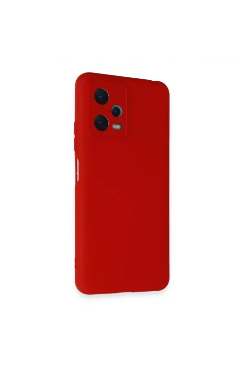 Xiaomi Redmi Note 12 5g Kılıf Nano İçi Kadife Silikon - Kırmızı