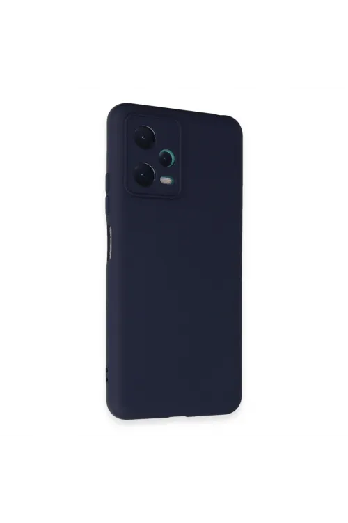 Xiaomi Redmi Note 12 5g Kılıf Nano İçi Kadife Silikon - Lacivert