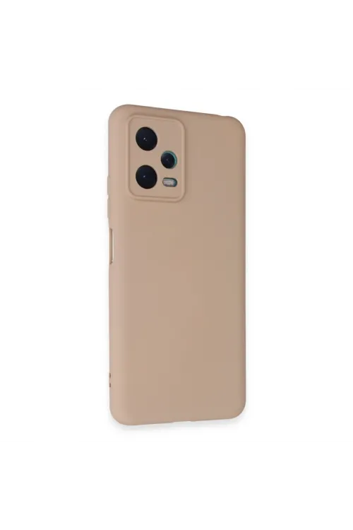 Xiaomi Redmi Note 12 5g Kılıf Nano İçi Kadife Silikon - Pudra
