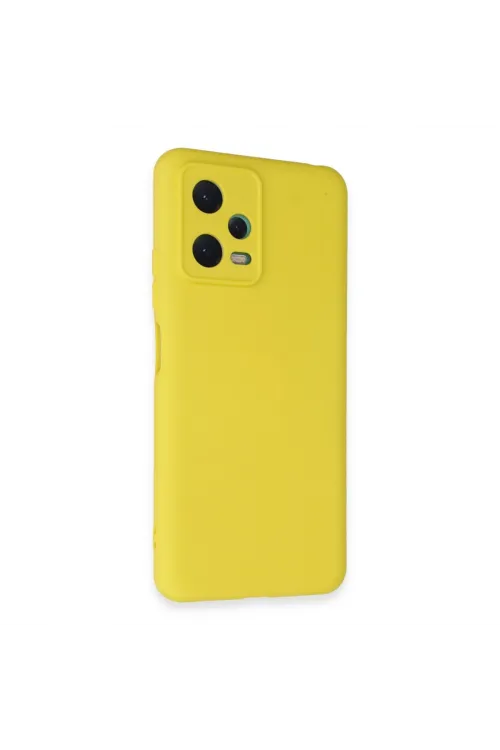 Xiaomi Redmi Note 12 5g Kılıf Nano İçi Kadife Silikon - Sarı