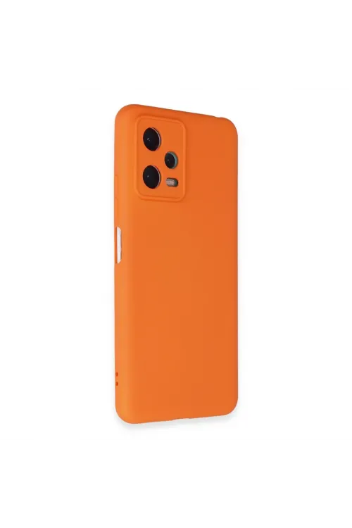 Xiaomi Redmi Note 12 5g Kılıf Nano İçi Kadife Silikon - Turuncu