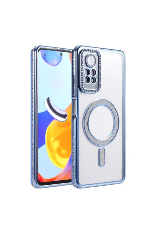 Xiaomi Redmi Note 12 Pro 4g Joke Simli Magneticsafe Kılıf - Mavi
