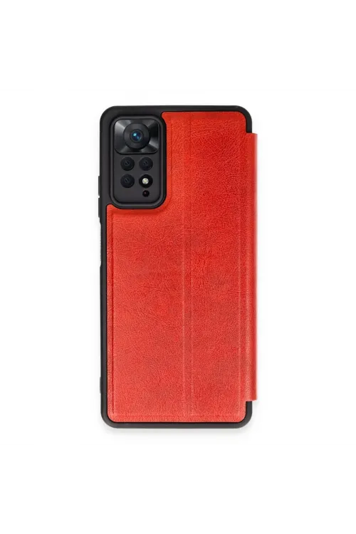 Xiaomi Redmi Note 12 Pro 4g Kılıf Flip Cover - Kırmızı