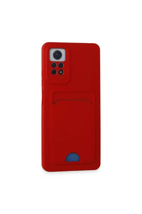 Xiaomi Redmi Note 12 Pro 4g Kılıf Kelvin Kartvizitli Silikon - Kırmızı