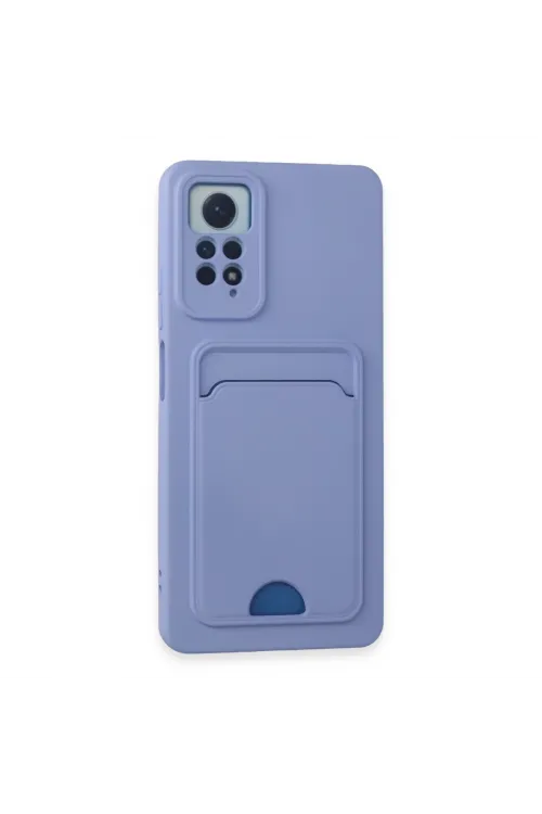 Xiaomi Redmi Note 12 Pro 4g Kılıf Kelvin Kartvizitli Silikon - Lila