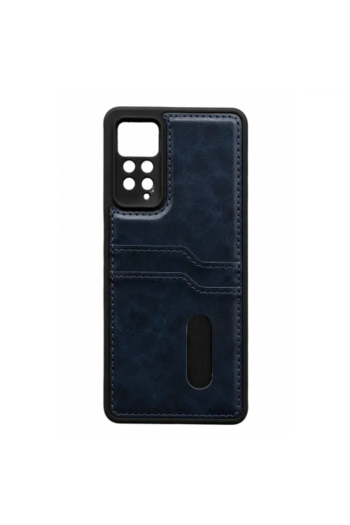 Xiaomi Redmi Note 12 Pro 4g Kılıf Sara Kartvizitli Deri Kılıf - Lacivert