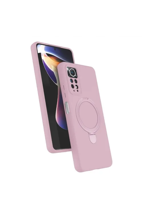 Xiaomi Redmi Note 12 Pro 4g Regal Magsafe Standlı Kapak - Açık Pembe