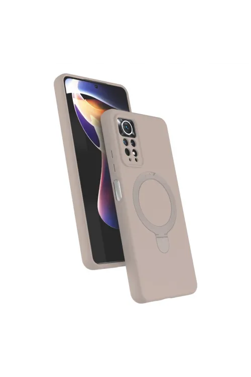 Xiaomi Redmi Note 12 Pro 4g Regal Magsafe Standlı Kapak - Çöl Titanyum