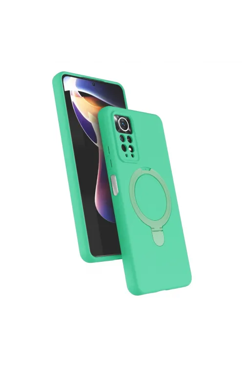 Xiaomi Redmi Note 12 Pro 4g Regal Magsafe Standlı Kapak - Yeşil