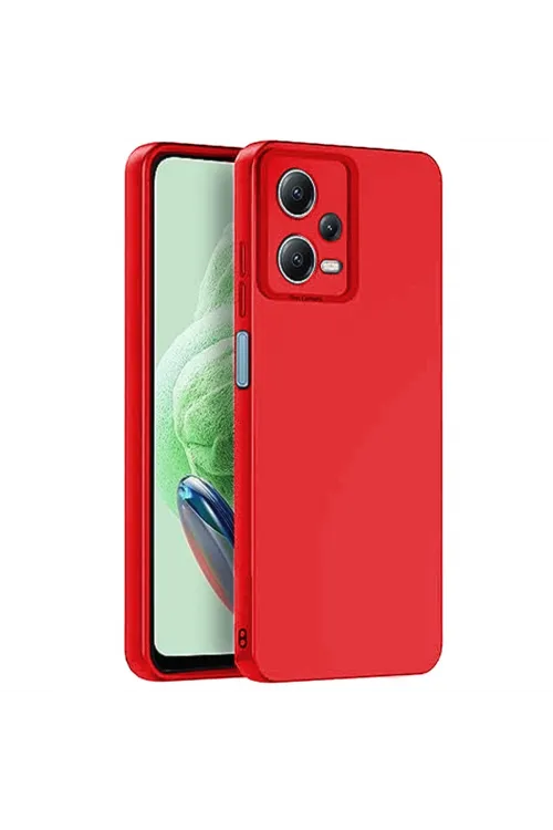 Xiaomi Redmi Note 12 Pro 5g Kılıf Nano İçi Kadife Silikon - Kırmızı