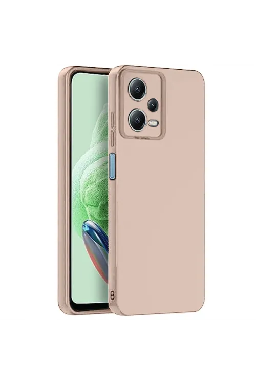 Xiaomi Redmi Note 12 Pro 5g Kılıf Nano İçi Kadife Silikon - Pudra