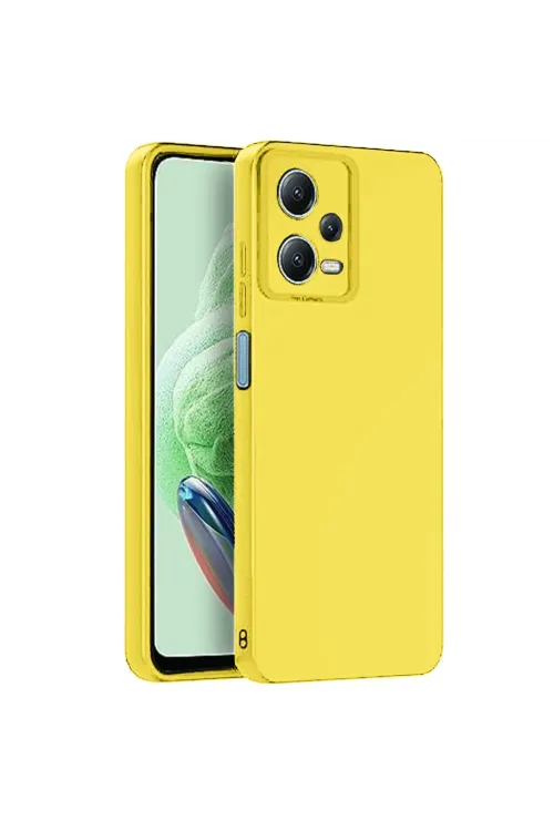 Xiaomi Redmi Note 12 Pro 5g Kılıf Nano İçi Kadife Silikon - Sarı