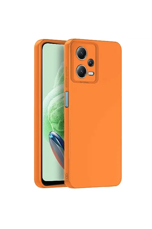 Xiaomi Redmi Note 12 Pro 5g Kılıf Nano İçi Kadife Silikon - Turuncu