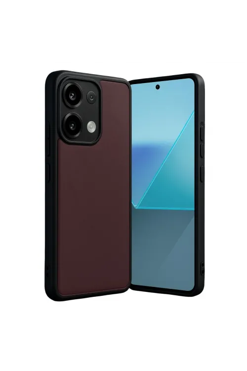 Xiaomi Redmi Note 13 4g Kılıf Aras Deri Kapak - Bordo