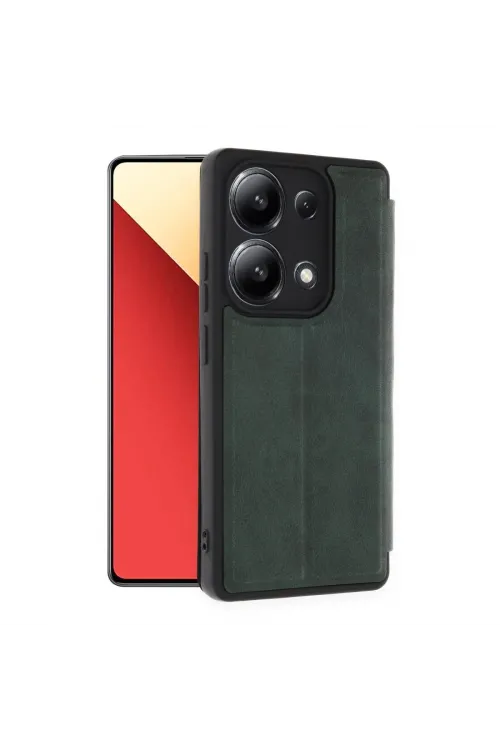 Xiaomi Redmi Note 13 4g Kılıf Flip Cover - Koyu Yeşil
