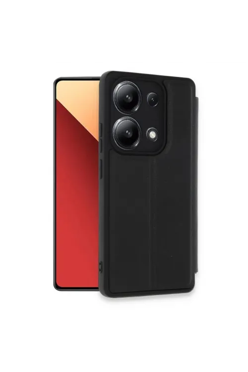 Xiaomi Redmi Note 13 4g Kılıf Flip Cover - Siyah