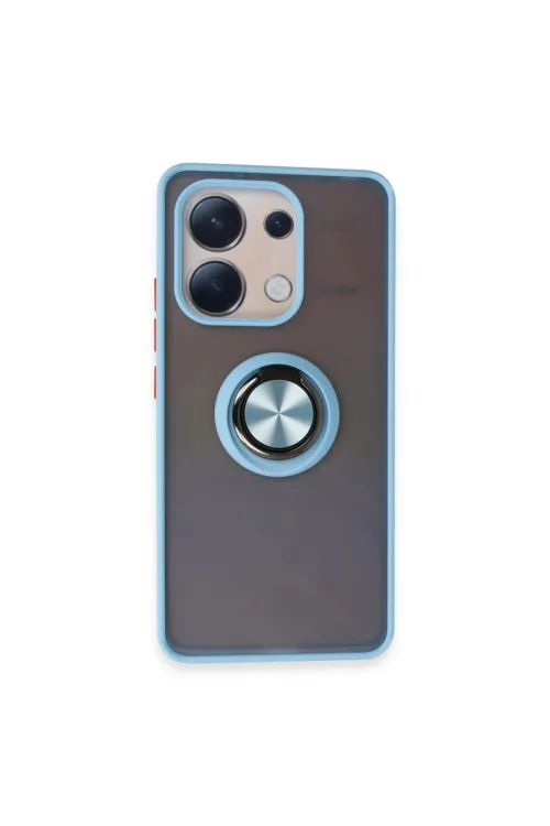Xiaomi Redmi Note 13 4g Kılıf Montreal Yüzüklü Silikon Kapak - Buz Mavi