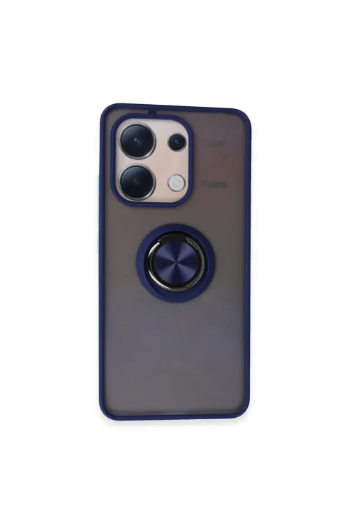 Xiaomi Redmi Note 13 4g Kılıf Montreal Yüzüklü Silikon Kapak - Lacivert