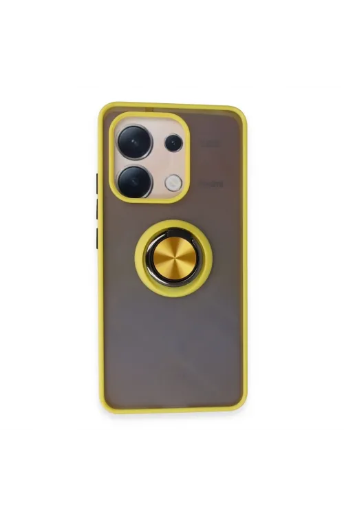 Xiaomi Redmi Note 13 4g Kılıf Montreal Yüzüklü Silikon Kapak - Sarı