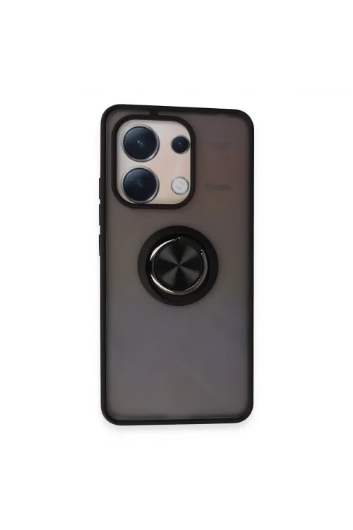 Xiaomi Redmi Note 13 4g Kılıf Montreal Yüzüklü Silikon Kapak - Siyah