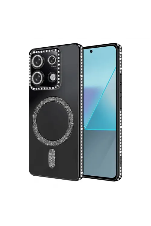 Xiaomi Redmi Note 13 Pro 4g Joke Simli Magneticsafe Kılıf - Siyah