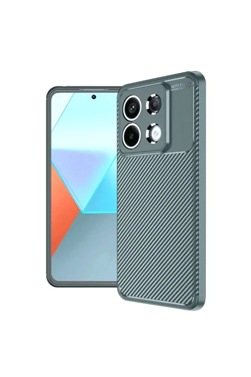 Xiaomi Redmi Note 13 Pro 4g Kılıf Auto Focus Karbon Kapak - Gri