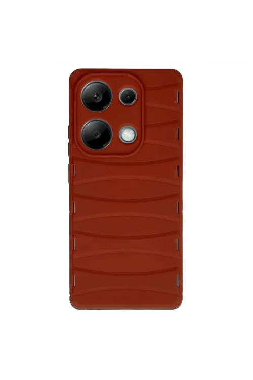 Xiaomi Redmi Note 13 Pro 4g Kılıf Bibercas Silikon Kapak - Kırmızı