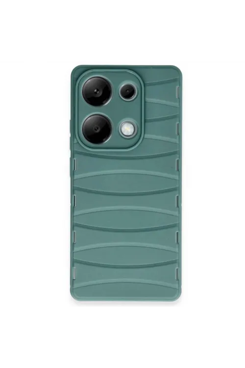 Xiaomi Redmi Note 13 Pro 4g Kılıf Bibercas Silikon Kapak - Koyu Yeşil