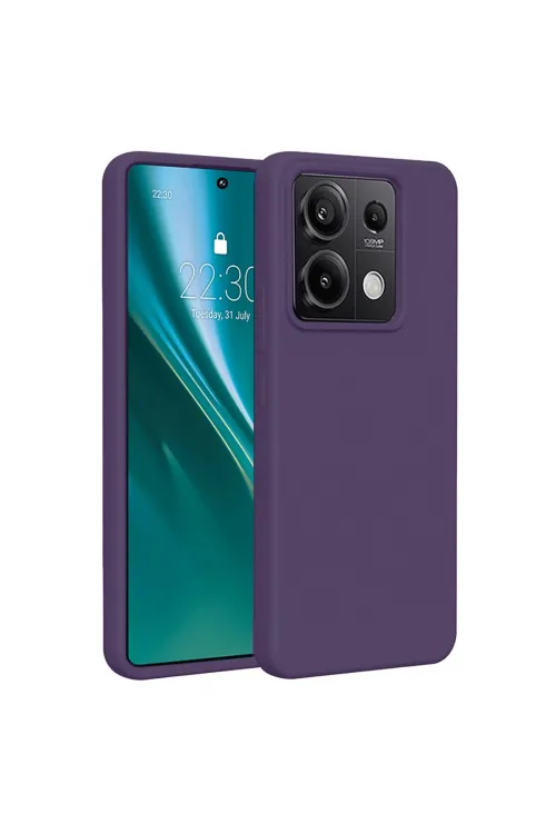 Xiaomi Redmi Note 13 Pro 4g Kılıf First Silikon - Mor