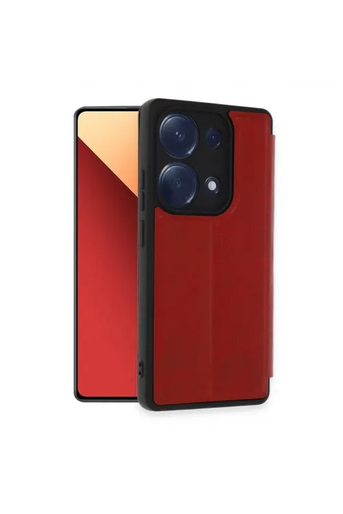 Xiaomi Redmi Note 13 Pro 4g Kılıf Flip Cover - Kırmızı
