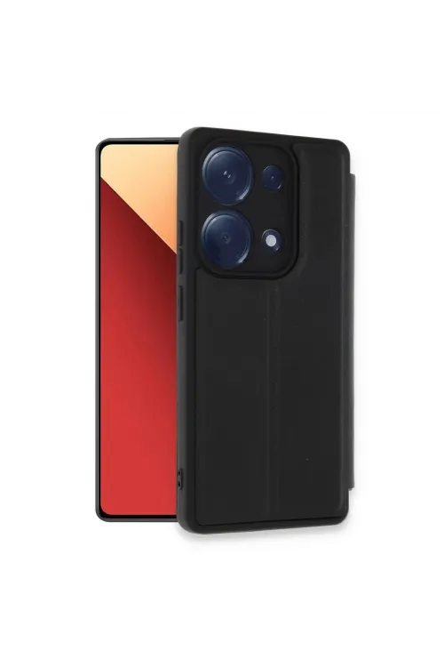 Xiaomi Redmi Note 13 Pro 4g Kılıf Flip Cover - Siyah