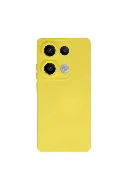 Xiaomi Redmi Note 13 Pro 4g Kılıf Nano İçi Kadife Silikon - Sarı