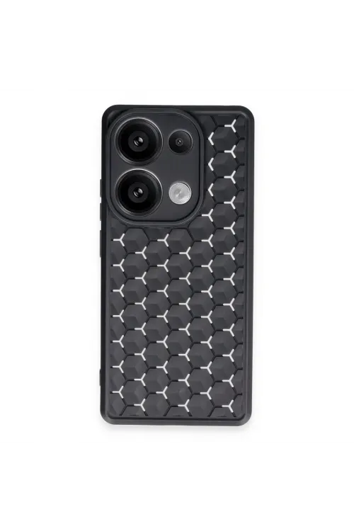 Xiaomi Redmi Note 13 Pro 4g Kılıf Petek Silikon Kapak - Siyah