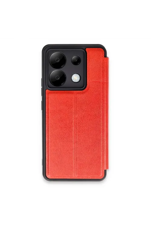 Xiaomi Redmi Note 13 Pro 5g Kılıf Flip Cover - Kırmızı