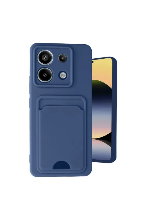 Xiaomi Redmi Note 13 Pro 5g Kılıf Kelvin Kartvizitli Silikon - Lacivert