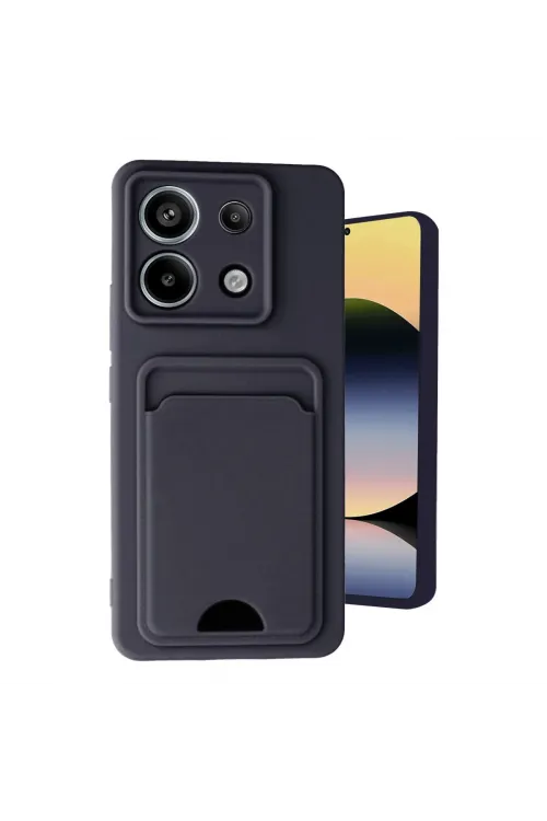 Xiaomi Redmi Note 13 Pro 5g Kılıf Kelvin Kartvizitli Silikon - Siyah