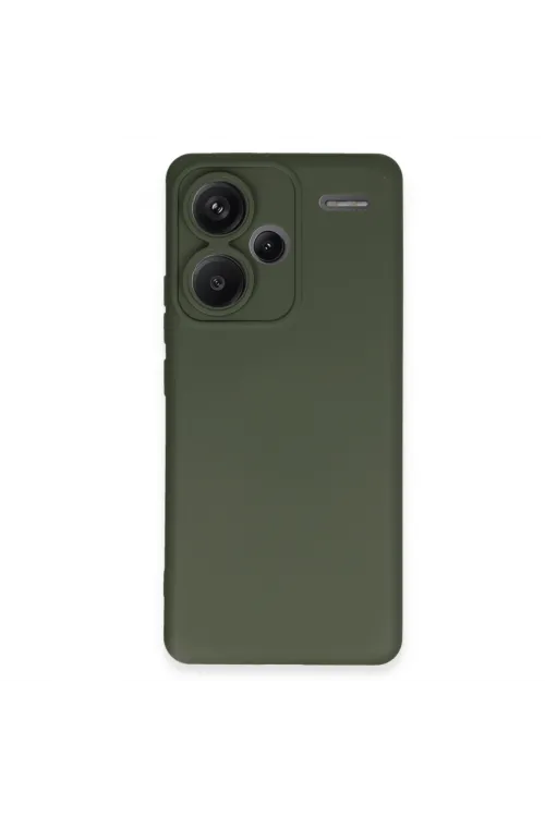 Xiaomi Redmi Note 13 Pro Plus Kılıf Nano İçi Kadife Silikon - Koyu Yeşil