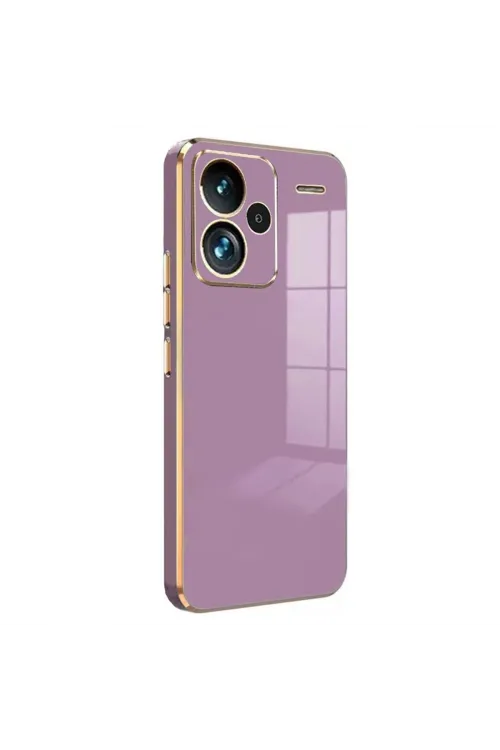 Xiaomi Redmi Note 13 Pro Plus Kılıf Volet Silikon - Mor