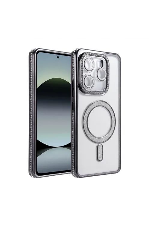 Xiaomi Redmi Note 14 4g Joke Simli Magneticsafe Kılıf - Siyah