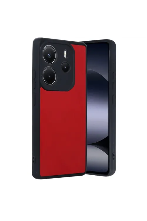 Xiaomi Redmi Note 14 4g Kılıf Aras Deri Kapak - Kırmızı