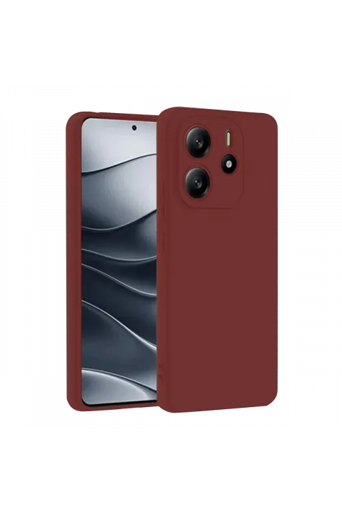 Xiaomi Redmi Note 14 4G Kılıf First Silikon - Bordo