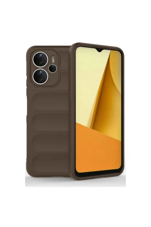 Xiaomi Redmi Note 14 4g Kılıf Optimum Silikon - Kahverengi