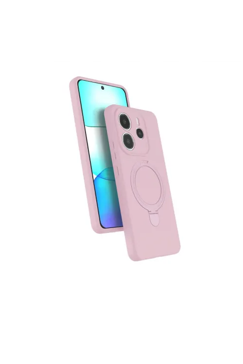 Xiaomi Redmi Note 14 4g Regal Magsafe Standlı Kapak - Açık Pembe