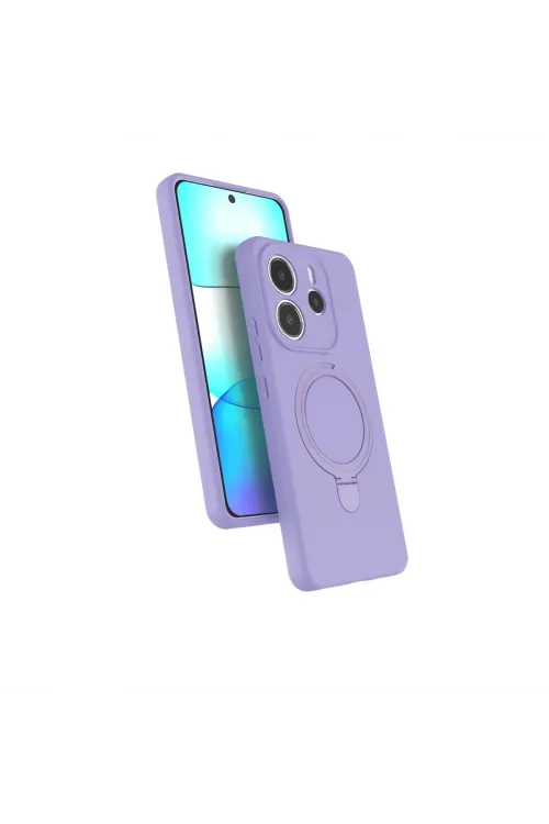 Xiaomi Redmi Note 14 4g Regal Magsafe Standlı Kapak - Lila